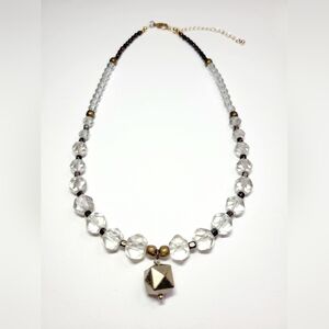 Handmade Geometric Beaded Pendant Necklace